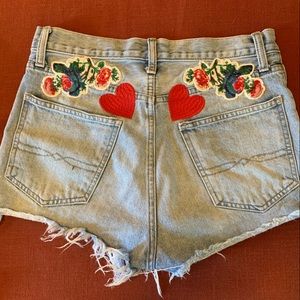 Lucky Brand Embroidered Denim Shorts
